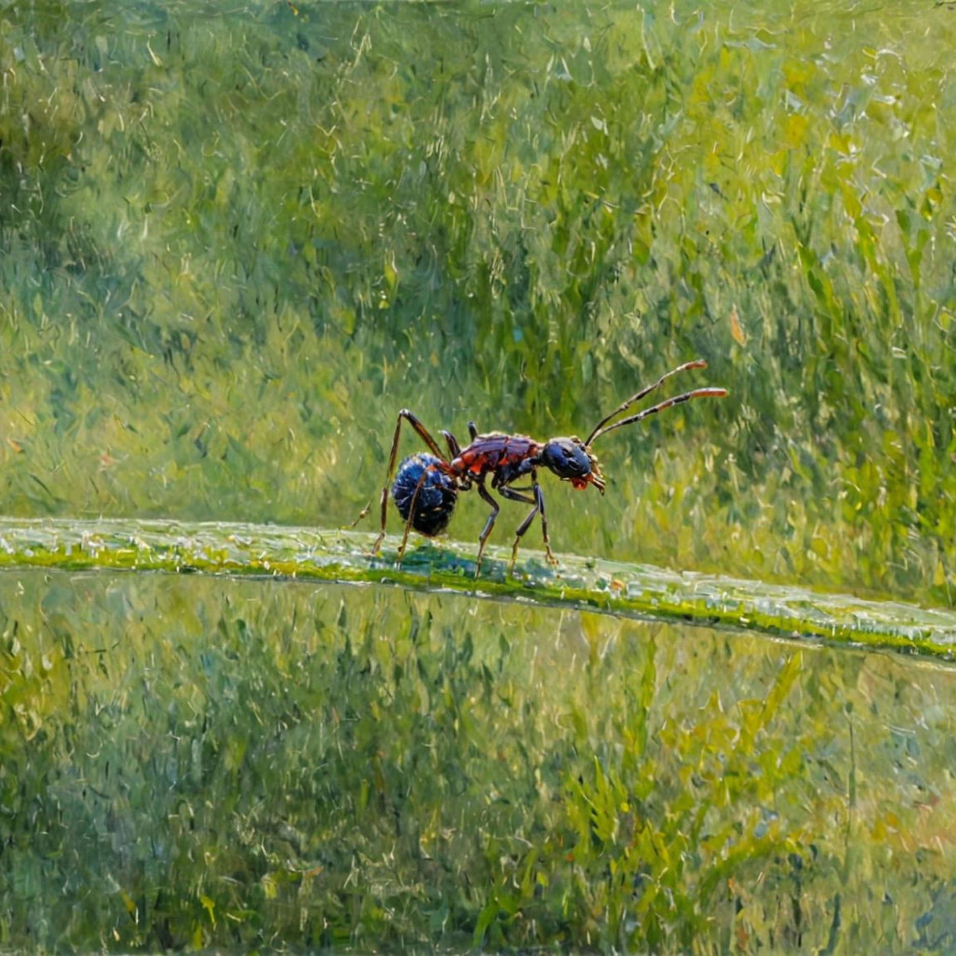 Illustration d'une fourmis symbolisant l'édition et la correction par Franck Zussy