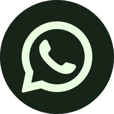 Icone Whatsapp vert clair sur fond vert